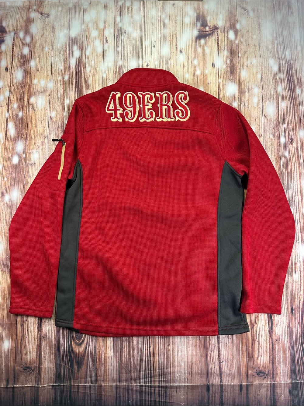 NWT San Francisco 49ers Men’s 3/4 zip Sweater pullover Size Medium - Picture 2 of 14